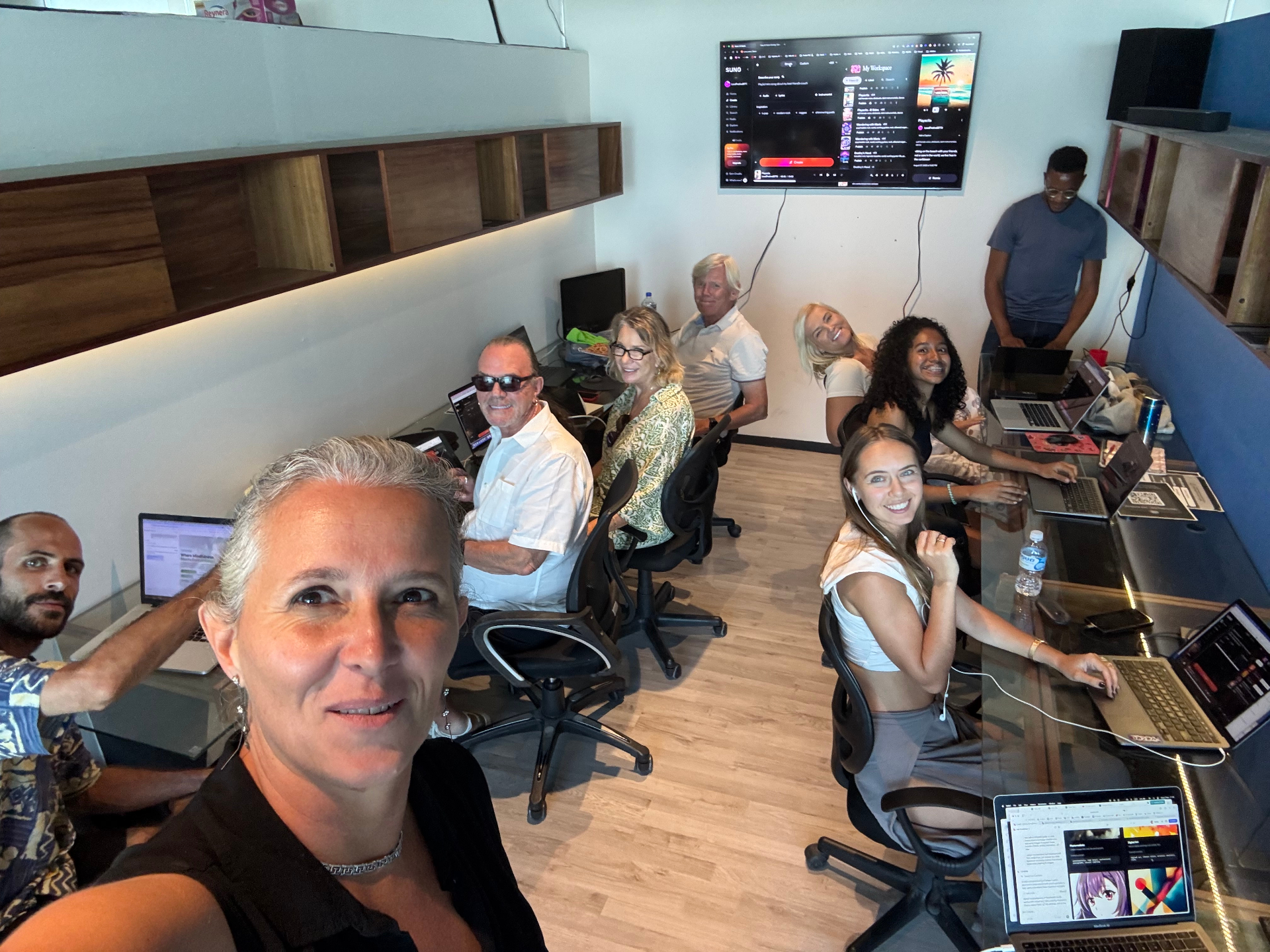 AI tools workshop with a mixed founder group.