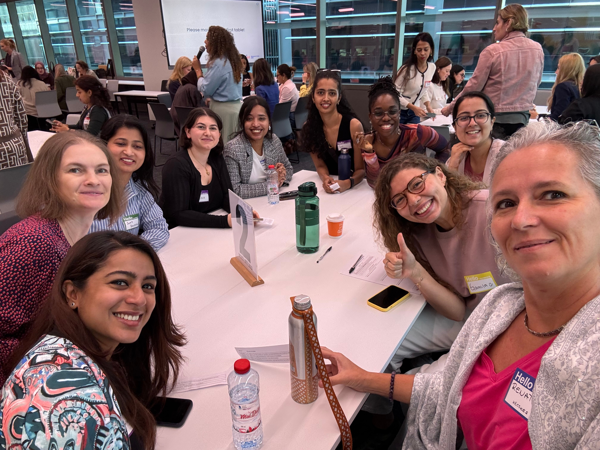 Women in Tech, mentor table.