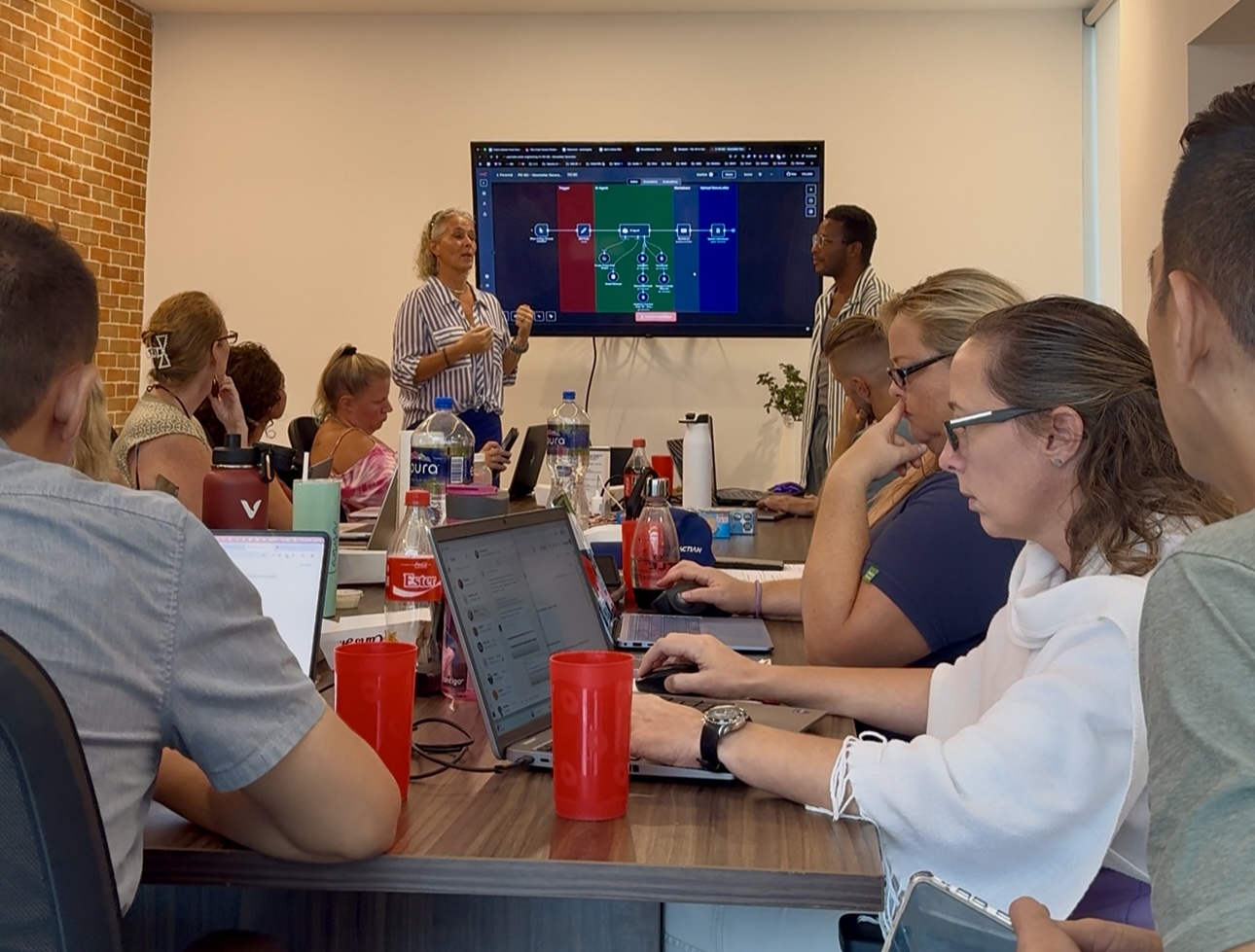 Walking a leadership team through an actual AI workflow.