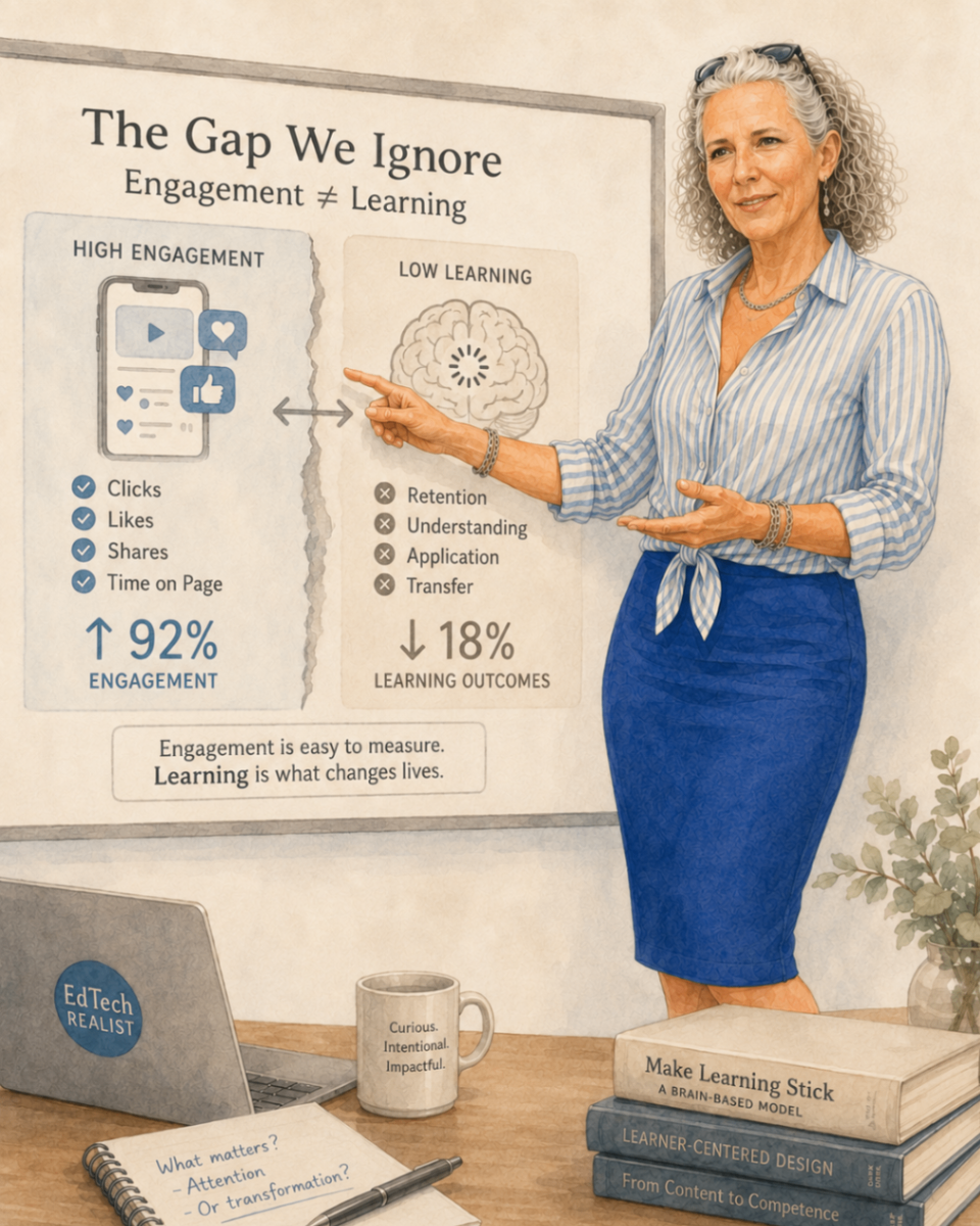 Engagement is easy to measure. Learning is what changes lives.